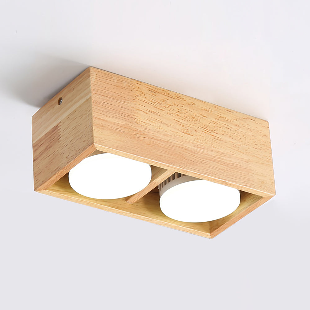 Lampe de Plafond en Bois - Éclairage Chaleureux et Économe en Énergie