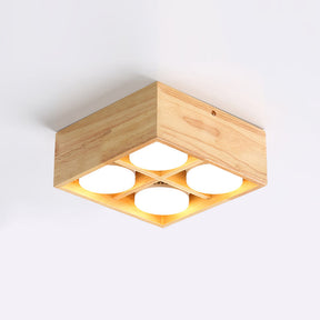 Lampe de Plafond en Bois - Éclairage Chaleureux et Économe en Énergie