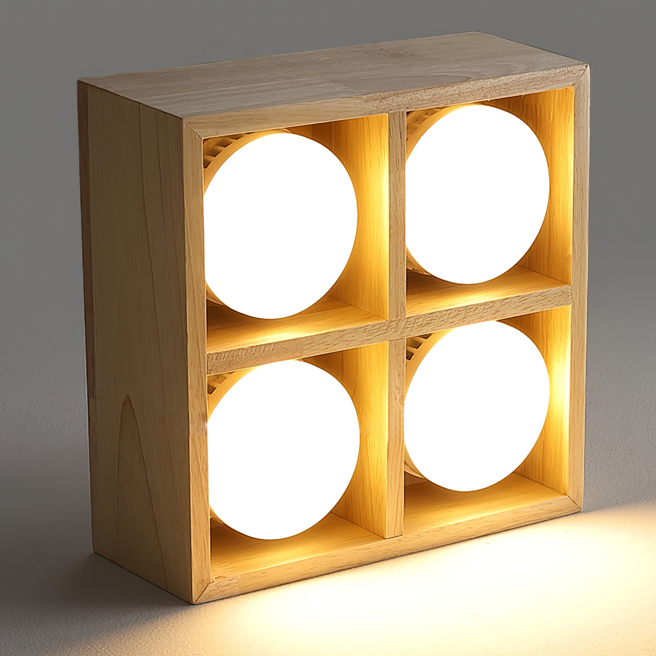 Lampe de Plafond en Bois - Éclairage Chaleureux et Économe en Énergie