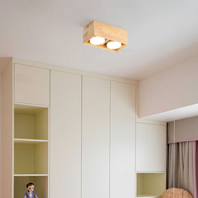 Lampe de Plafond en Bois - Éclairage Chaleureux et Économe en Énergie