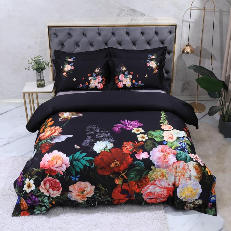 Parure de Lit en Coton Égyptien - Design Classique et Confort Ultime
