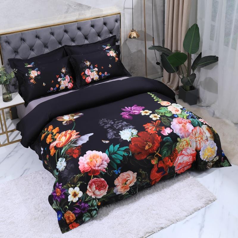 Parure de Lit en Coton Égyptien - Design Classique et Confort Ultime
