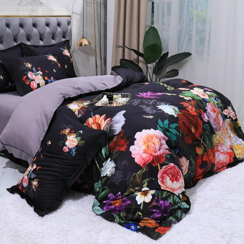 Parure de Lit en Coton Égyptien - Design Classique et Confort Ultime