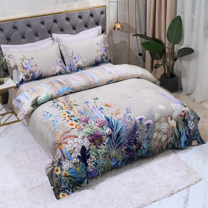 Ensemble de Lit en Coton Égyptien - Confort Doux et Design Coloré