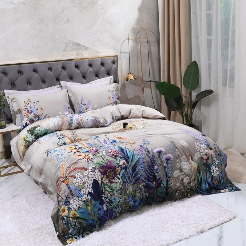 Ensemble de Lit en Coton Égyptien - Confort Doux et Design Coloré