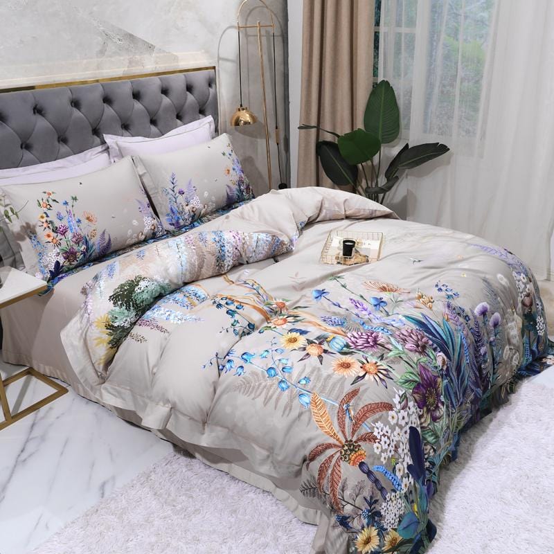 Ensemble de Lit en Coton Égyptien - Confort Doux et Design Coloré