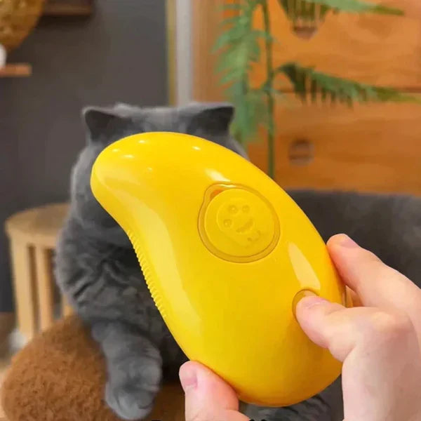 Brosse de Toilettage à Vapeur pour Chats - Toilettage Relaxant et Pelage Brillant