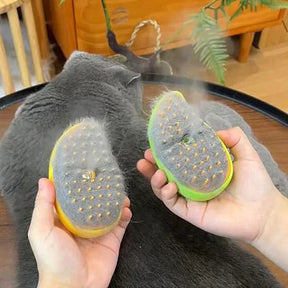 Brosse de Toilettage à Vapeur pour Chats - Toilettage Relaxant et Pelage Brillant