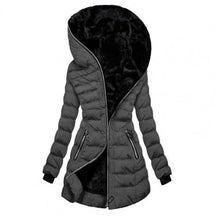 Veste Puffer Longue Femme - Rembourrée, Chaude et À Capuche