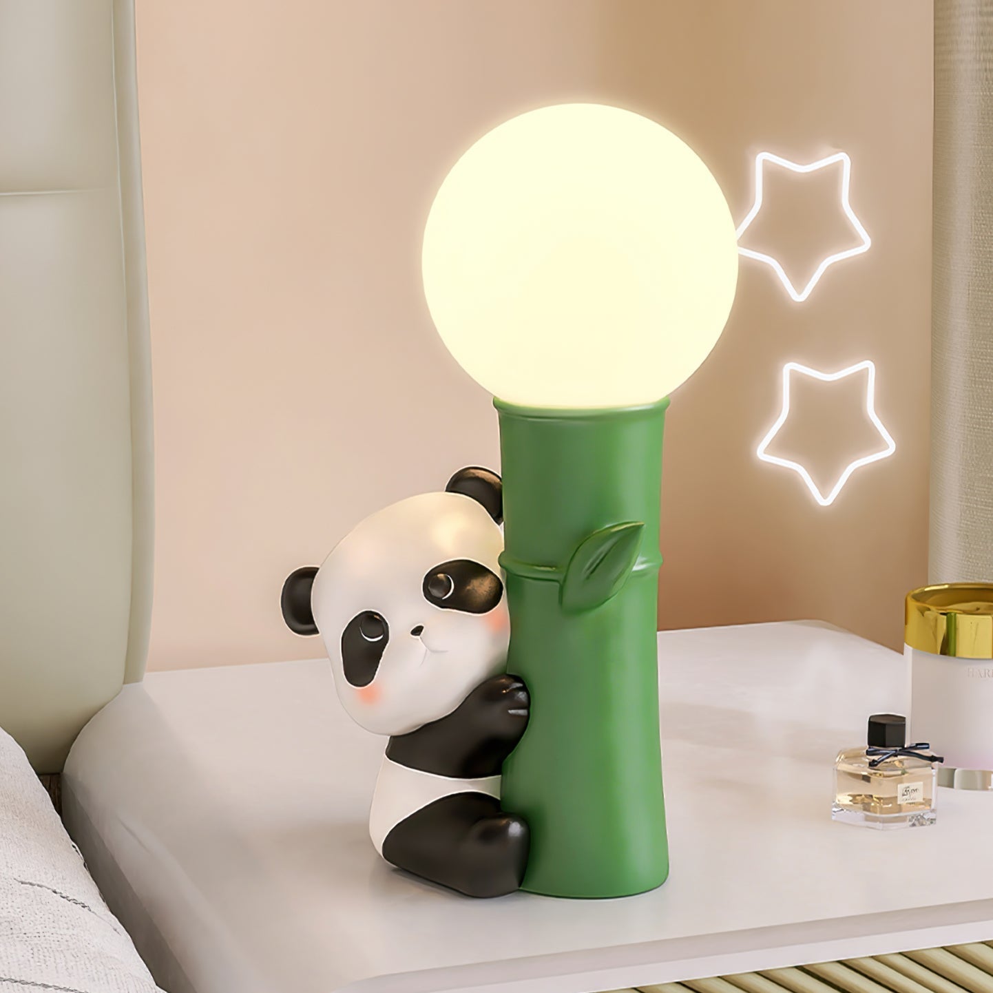 Lampe de Table Panda - Design en Bambou et Éclairage Chaleureux