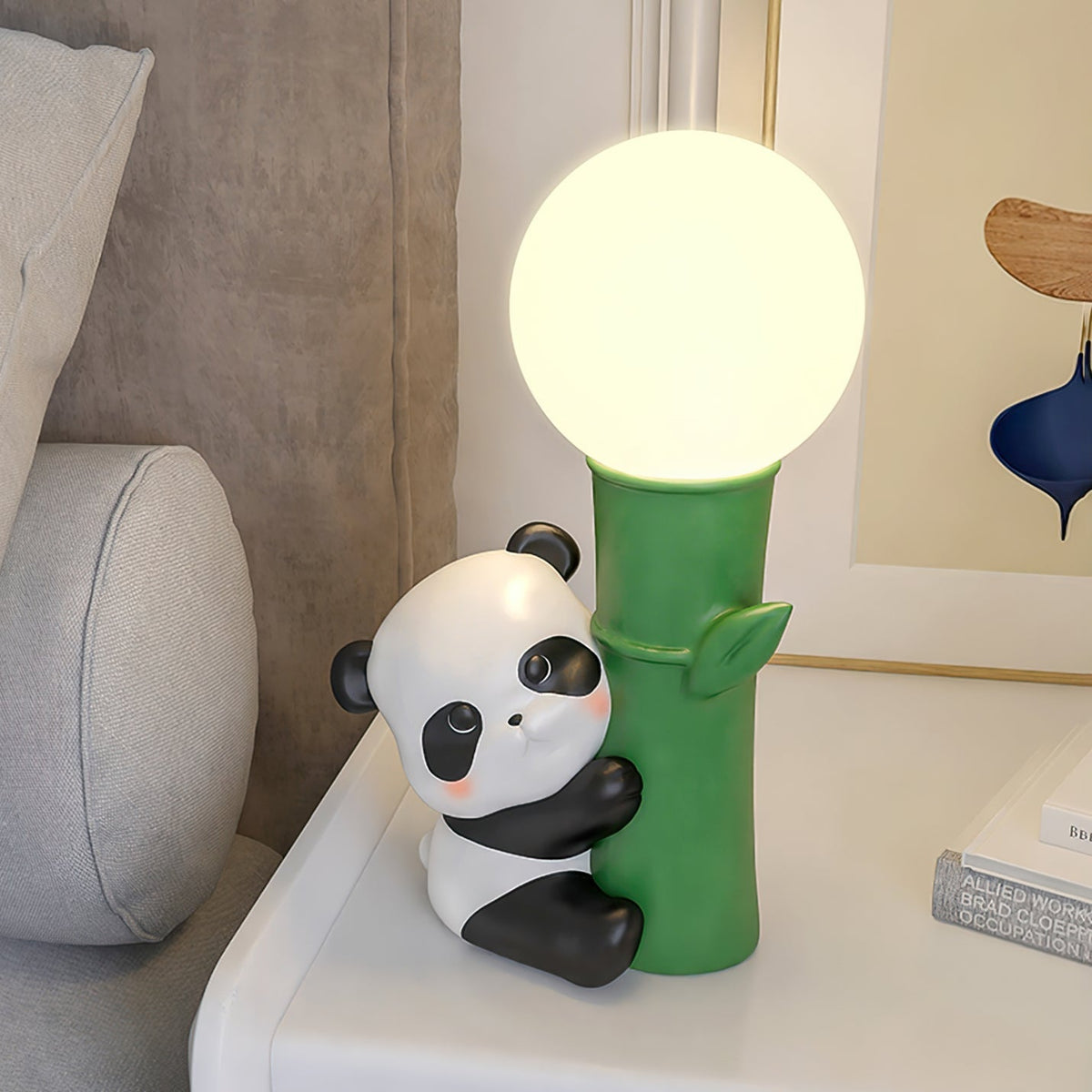 Lampe de Table Panda - Design en Bambou et Éclairage Chaleureux