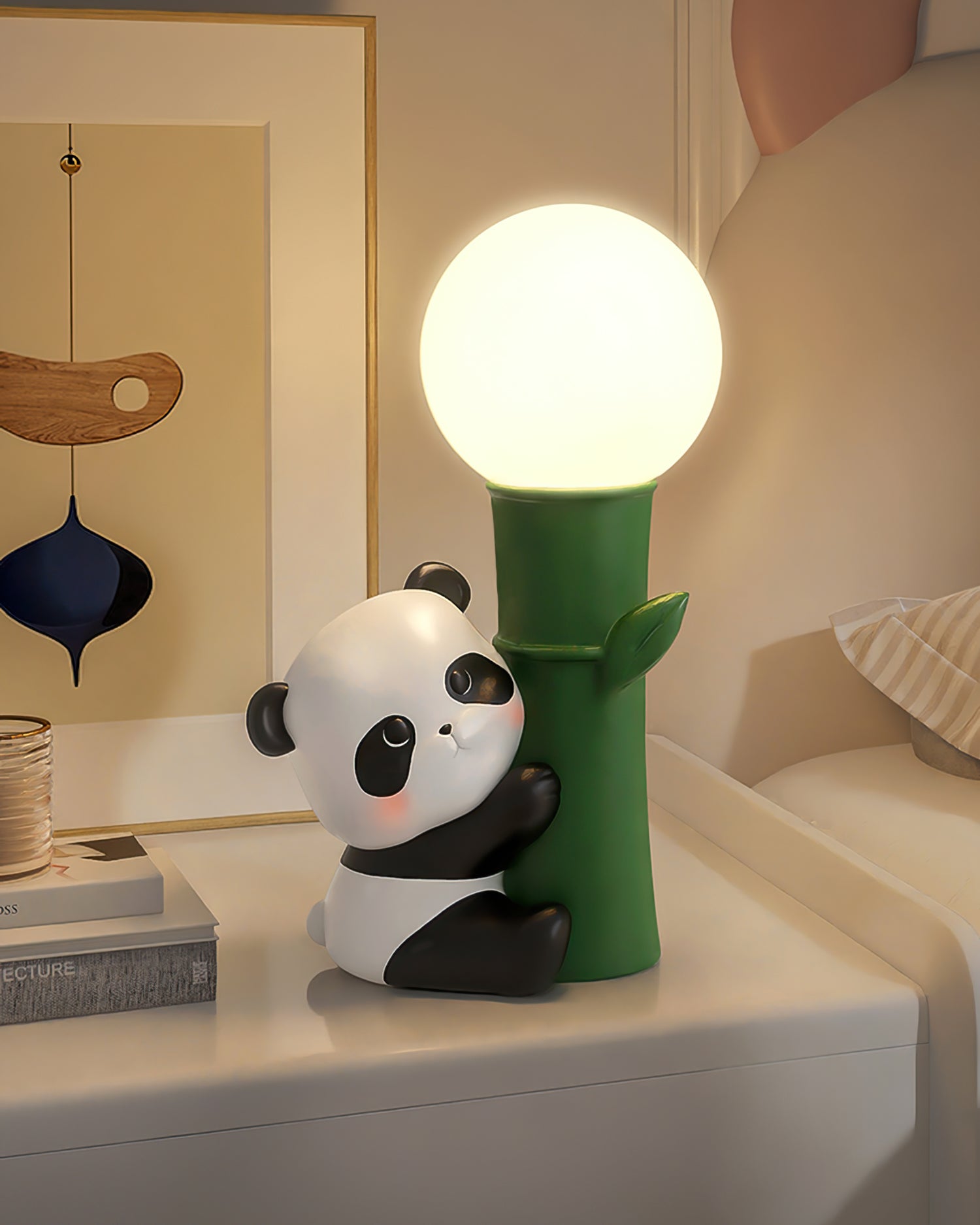 Lampe de Table Panda - Design en Bambou et Éclairage Chaleureux