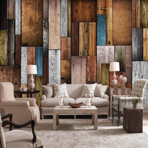 Industrial Wood Wallpaper