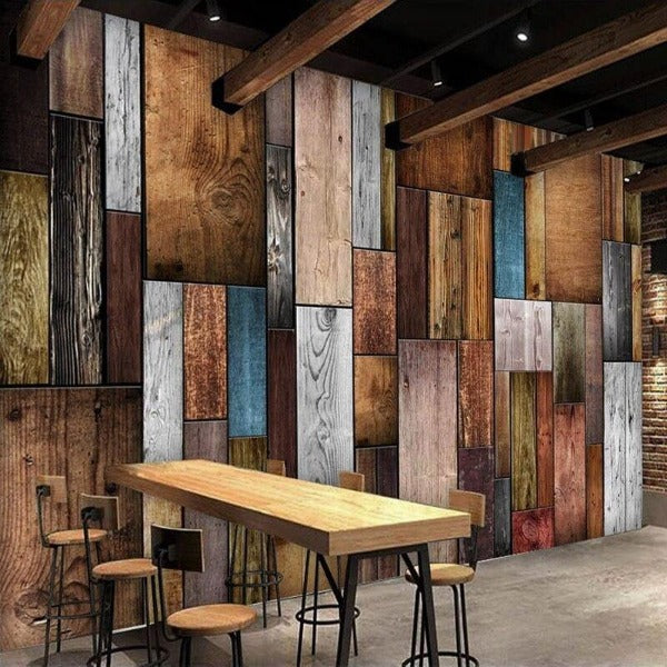 Industrial Wood Wallpaper