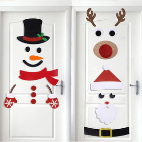 Autocollants de Noël en Dessin Animé - Décoration Festive et Amusante pour Murs