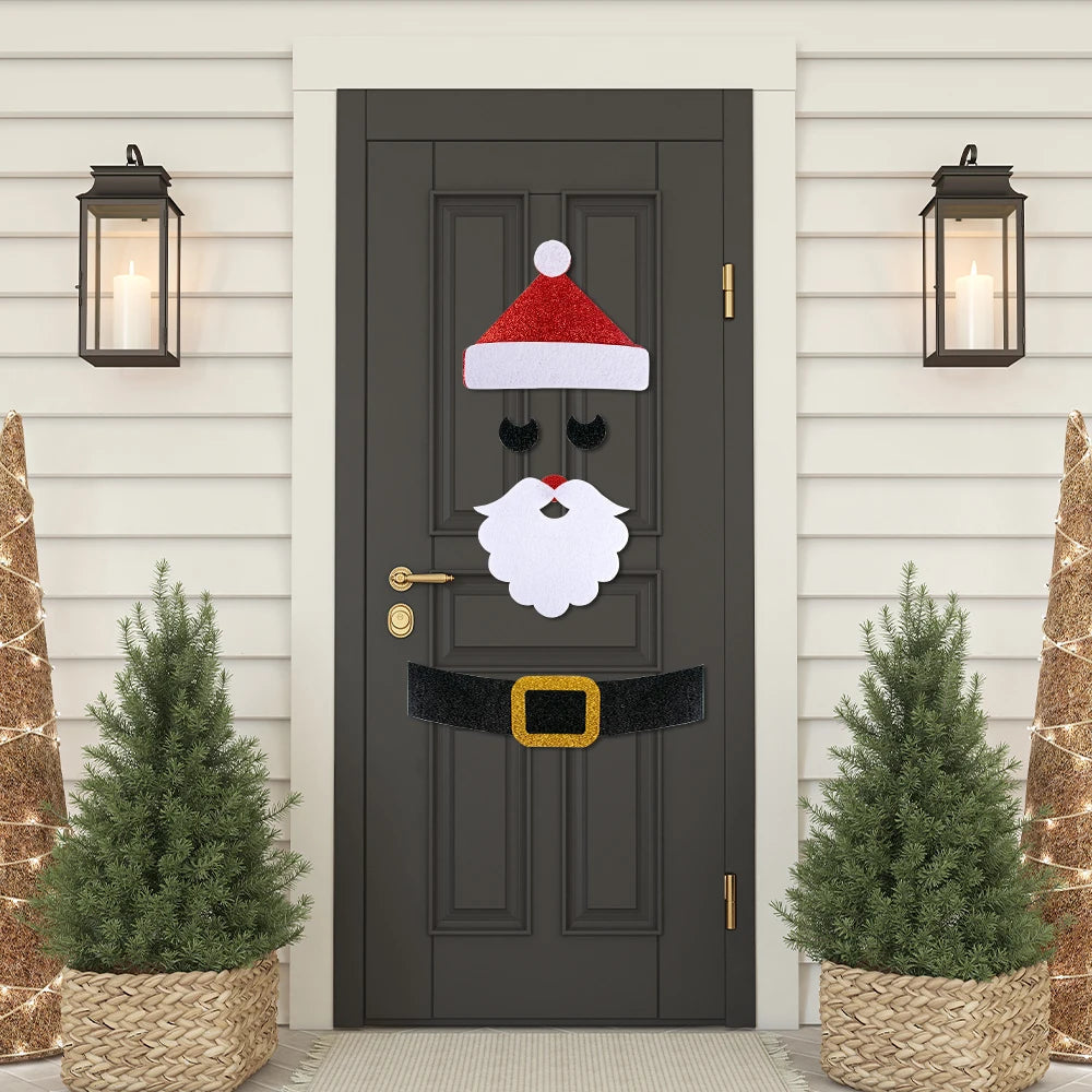 Autocollants de Noël en Dessin Animé - Décoration Festive et Amusante pour Murs