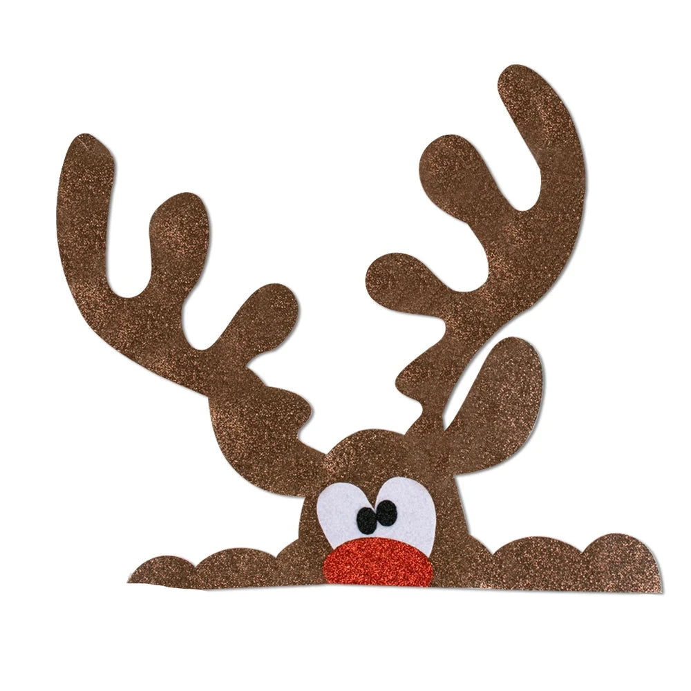 Autocollants de Noël en Dessin Animé - Décoration Festive et Amusante pour Murs