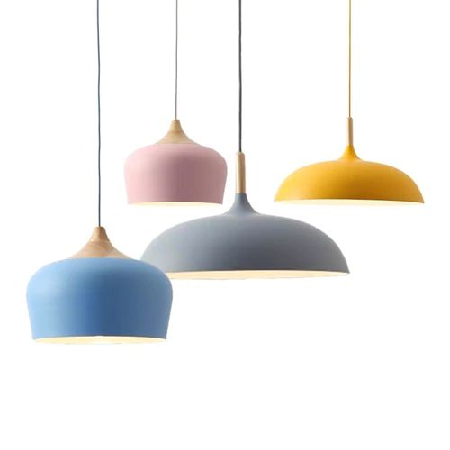 Suspension Rétro en Métal - Éclairage Pastel pour Cuisine