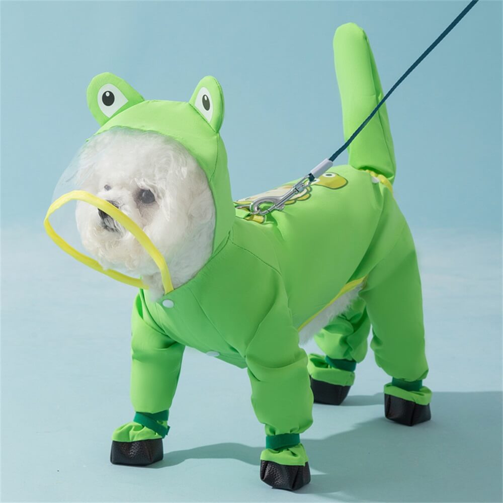 Imperméable pour Chien à Capuche - Protection Complète et Design Amusant