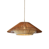 Lampe Suspendue en Bambou Tissé - Élégance Naturelle et Atmosphère Cozy