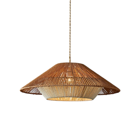 Lampe Suspendue en Bambou Tissé - Élégance Naturelle et Atmosphère Cozy