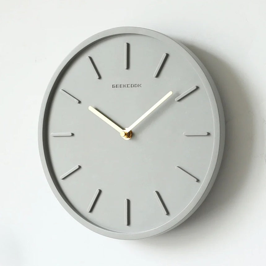 Horloge Murale en Béton Scandinave - Élégance Minimaliste et Précision