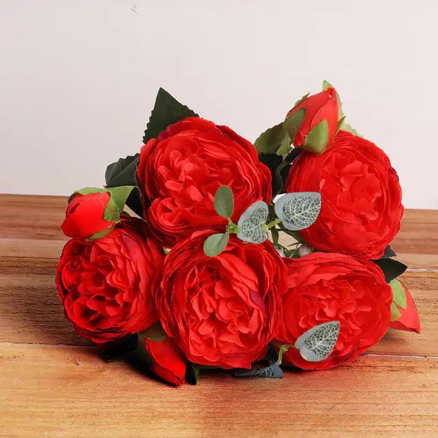 Arrangement de Pivoines en Soie - Élégance Intemporelle et Entretien Facile