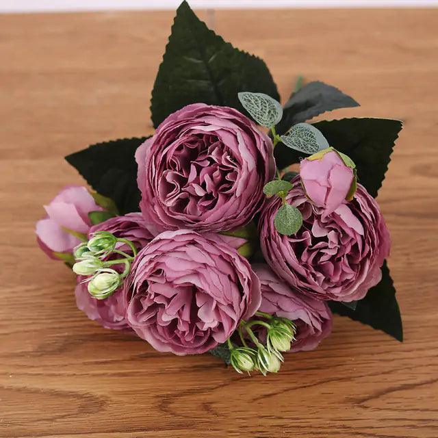 Arrangement de Pivoines en Soie - Élégance Intemporelle et Entretien Facile