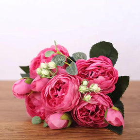 Arrangement de Pivoines en Soie - Élégance Intemporelle et Entretien Facile