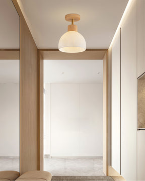 Plafonnier en Bois Élégant - Atmosphère Apaisante et Chic