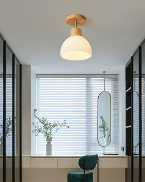 Plafonnier en Bois Élégant - Atmosphère Apaisante et Chic