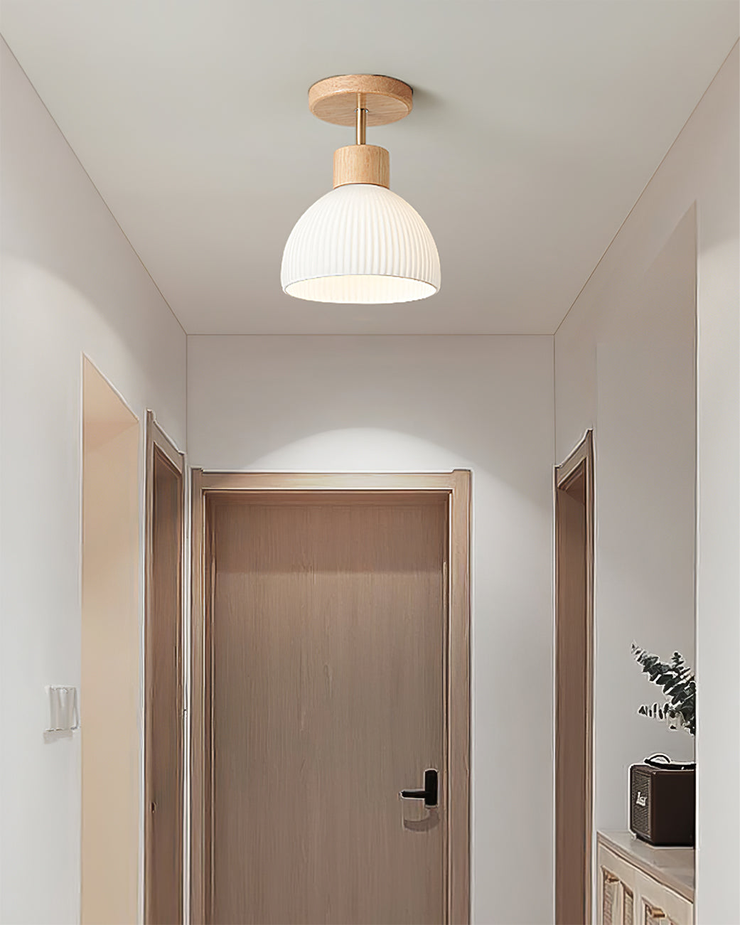 Plafonnier en Bois Élégant - Atmosphère Apaisante et Chic