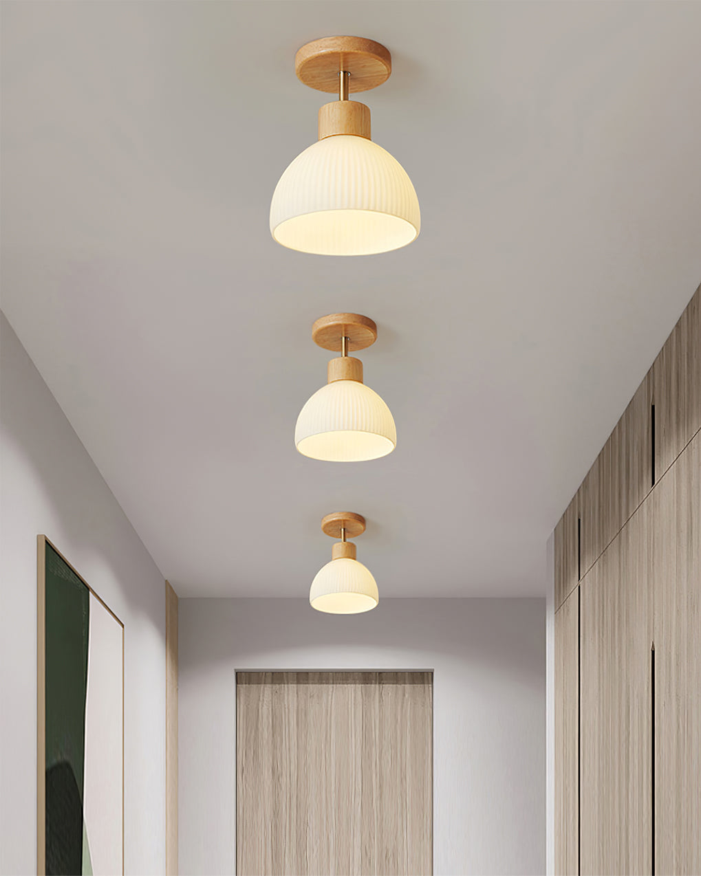 Plafonnier en Bois Élégant - Atmosphère Apaisante et Chic