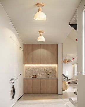 Plafonnier en Bois Élégant - Atmosphère Apaisante et Chic