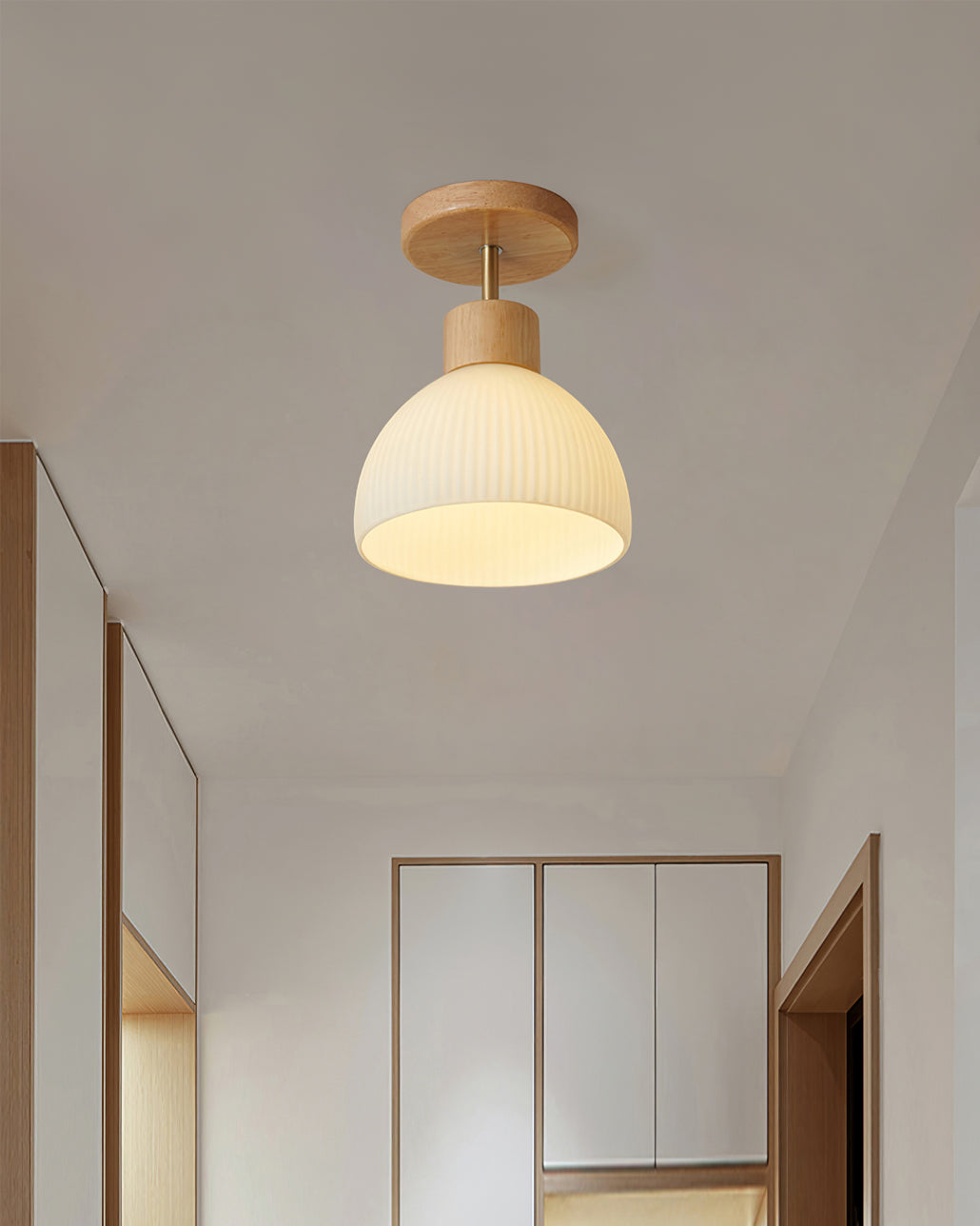 Plafonnier en Bois Élégant - Atmosphère Apaisante et Chic