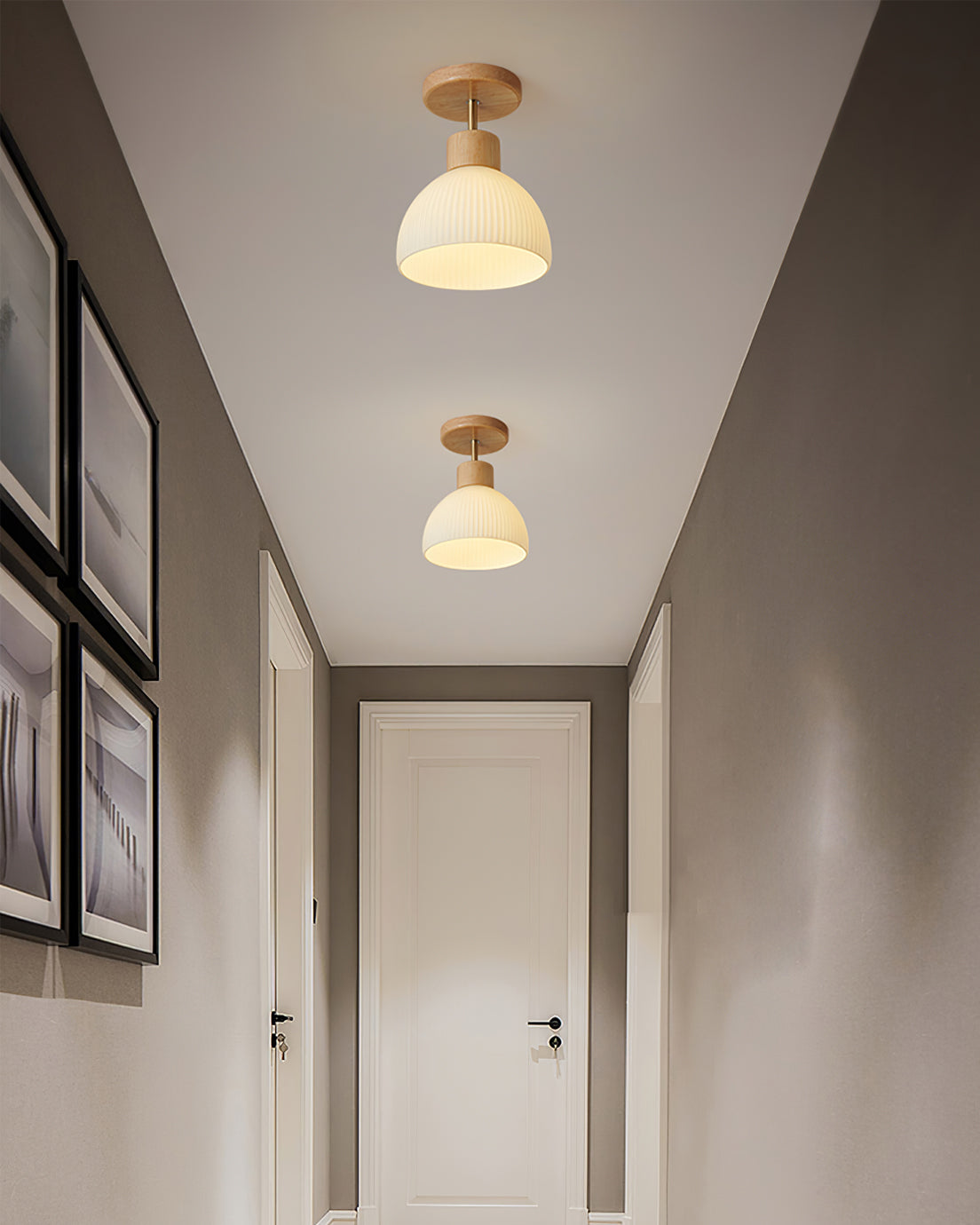Plafonnier en Bois Élégant - Atmosphère Apaisante et Chic