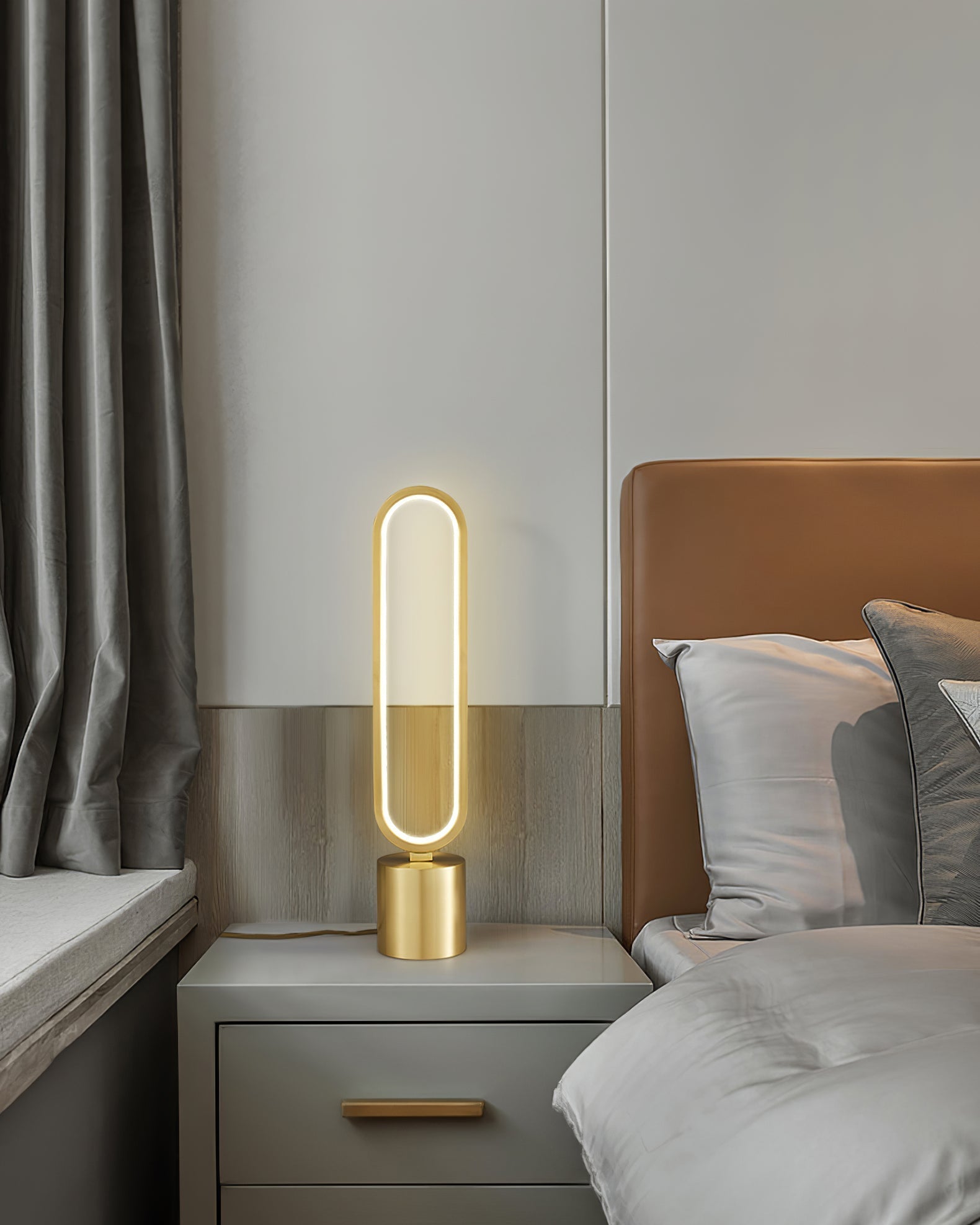 Lampe de Table Élégante - Lumière Chaude et Apaisante