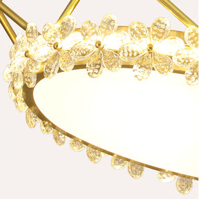 Lampe de Plafond Couronne Élégante - Éclairage Cristallin et Atmosphère Luxueuse
