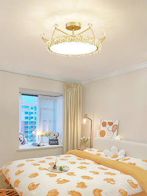 Lampe de Plafond Couronne Élégante - Éclairage Cristallin et Atmosphère Luxueuse