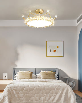 Lampe de Plafond Couronne Élégante - Éclairage Cristallin et Atmosphère Luxueuse