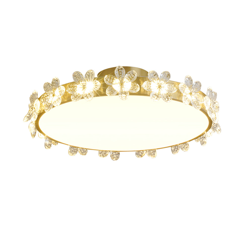 Lampe de Plafond en Cristal - Élégance et Lumière Subtile