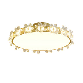 Lampe de Plafond en Cristal - Élégance et Lumière Subtile