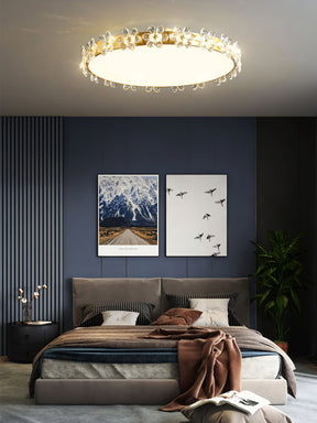 Lampe de Plafond en Cristal - Élégance et Lumière Subtile