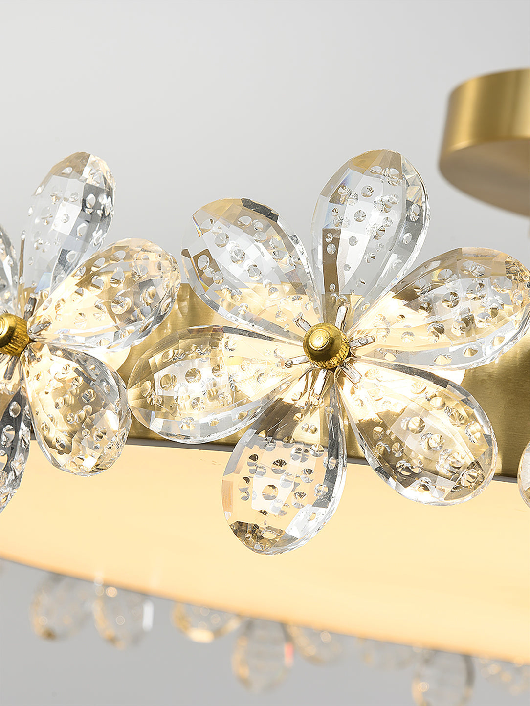 Lampe de Plafond en Cristal - Élégance et Lumière Subtile
