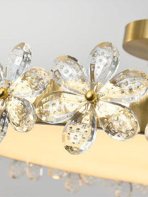 Lampe de Plafond en Cristal - Élégance et Lumière Subtile