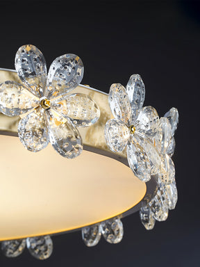 Lampe de Plafond en Cristal - Élégance et Lumière Subtile