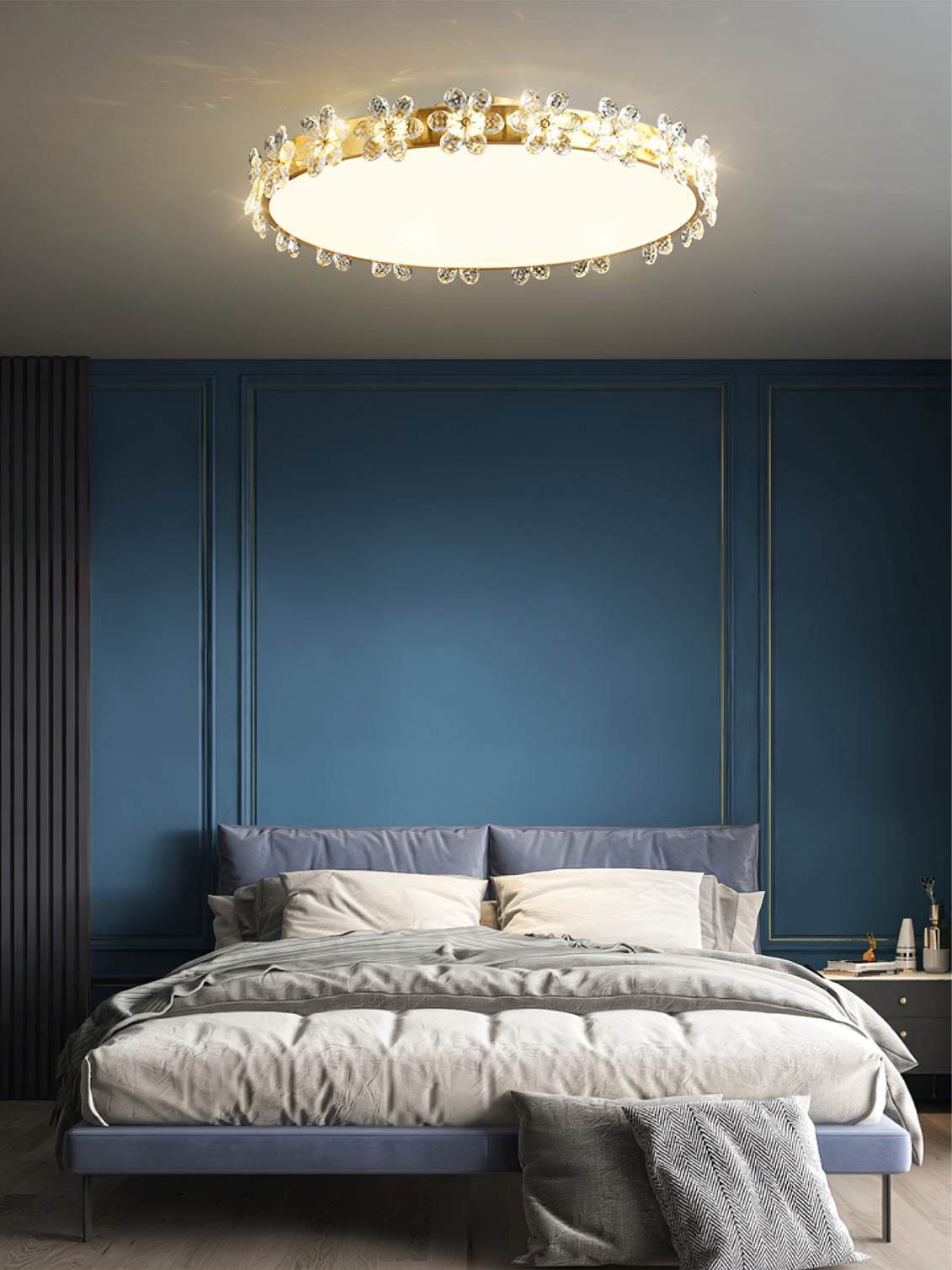 Lampe de Plafond en Cristal - Élégance et Lumière Subtile