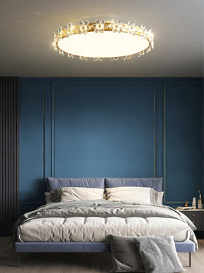 Lampe de Plafond en Cristal - Élégance et Lumière Subtile