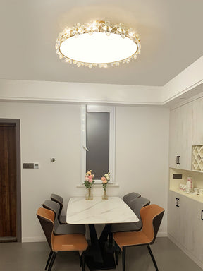 Lampe de Plafond en Cristal - Élégance et Lumière Subtile