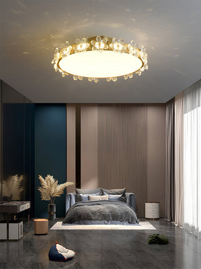 Lampe de Plafond en Cristal - Élégance et Lumière Subtile